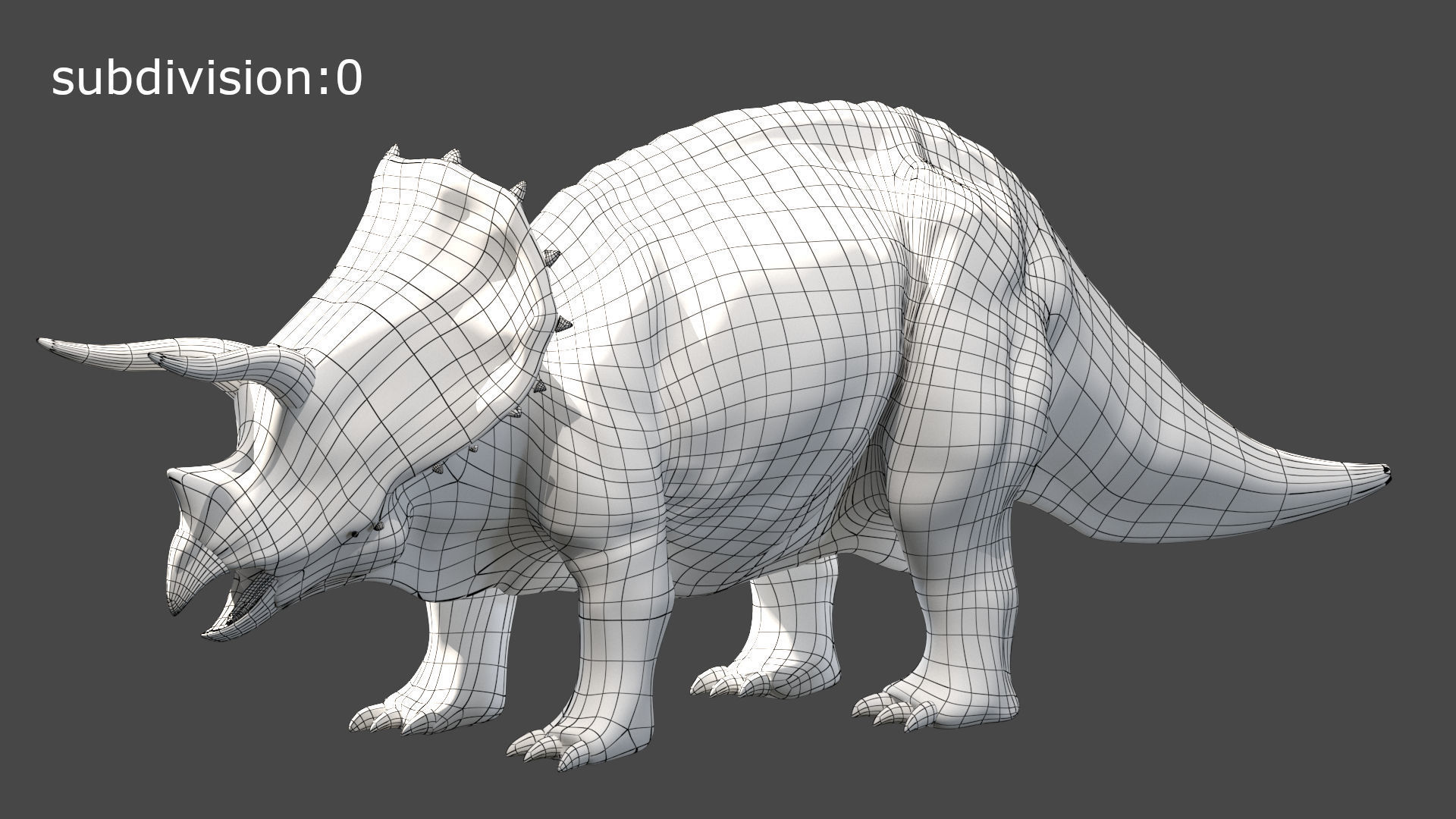 Triceratops Rigged 3D model Low-poly 3D model_16