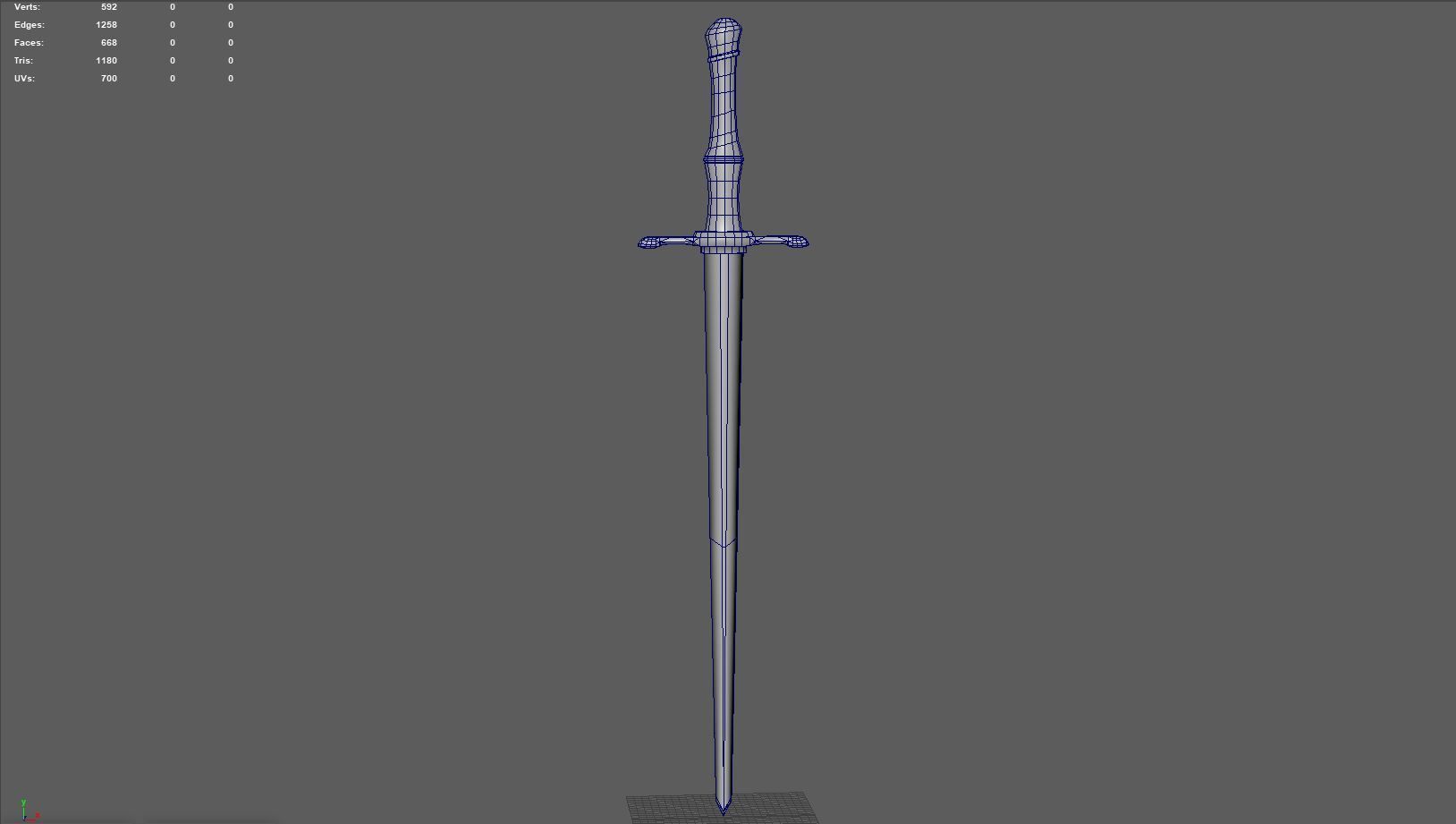 Sword Low-poly 3D model_3
