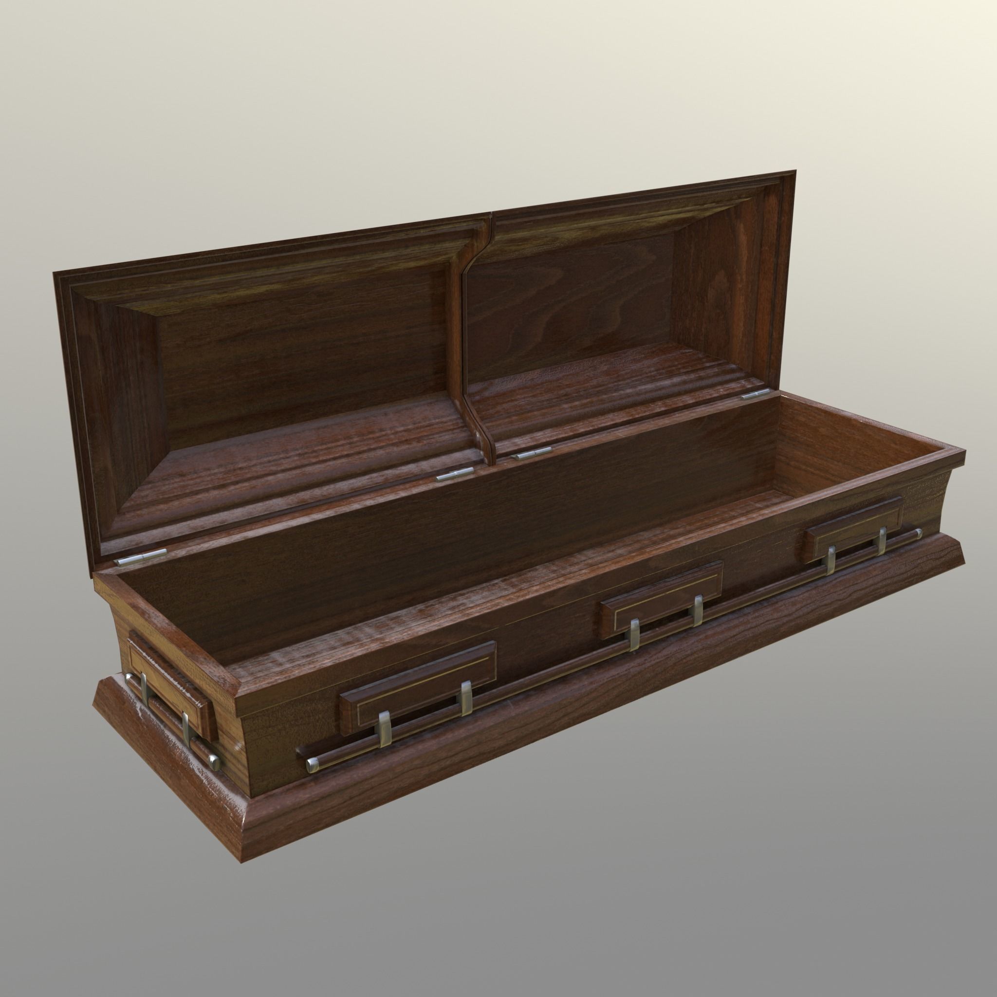 Casket Beech Wood- Unity - HDRP - UE4 Low-poly 3D model_7