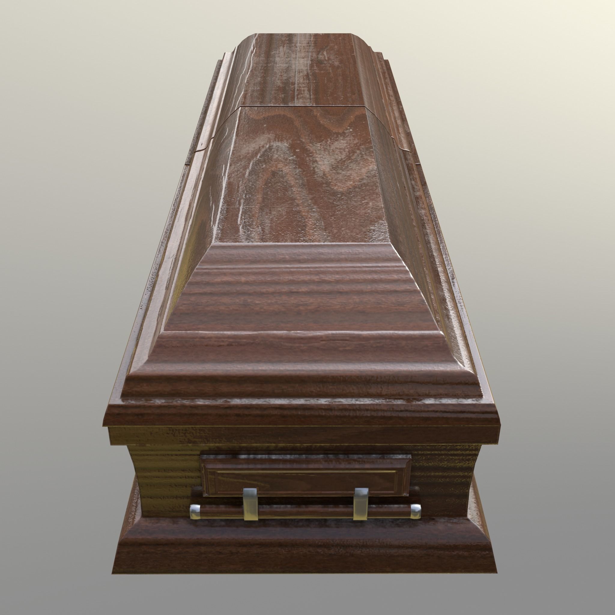 Casket Beech Wood- Unity - HDRP - UE4 Low-poly 3D model_2