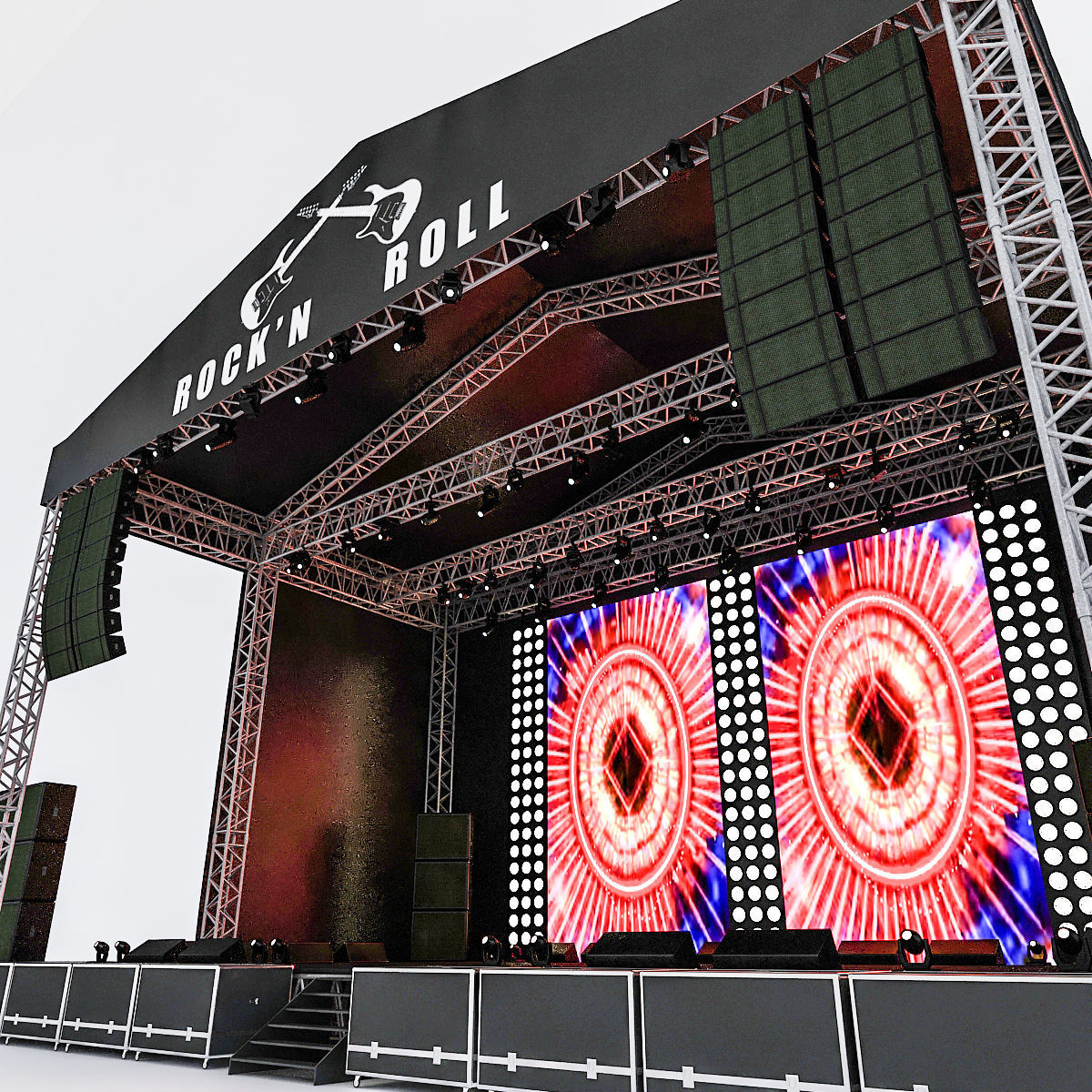 3D Concert Stage Low-poly 3D model_2
