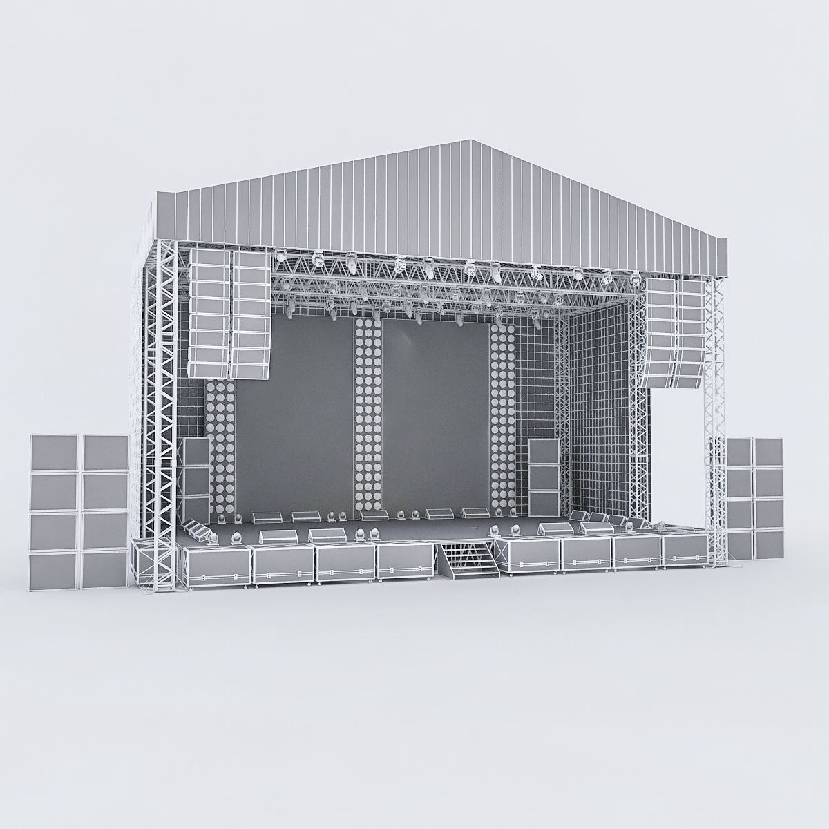 3D Concert Stage Low-poly 3D model_7