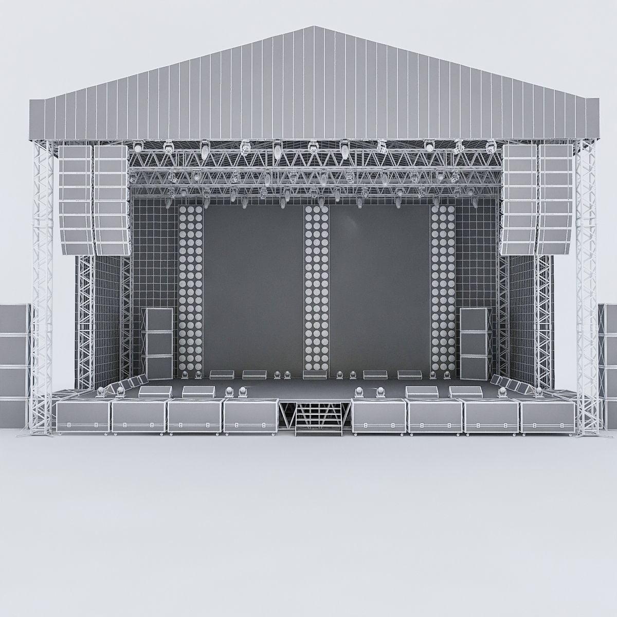 3D Concert Stage Low-poly 3D model_8