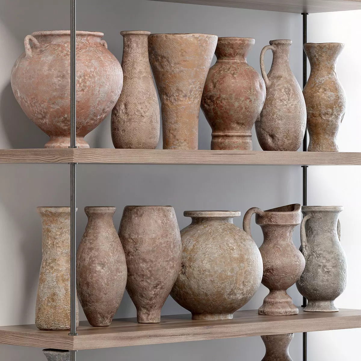 Dishes decor clay BIG collection n1 3D model_0