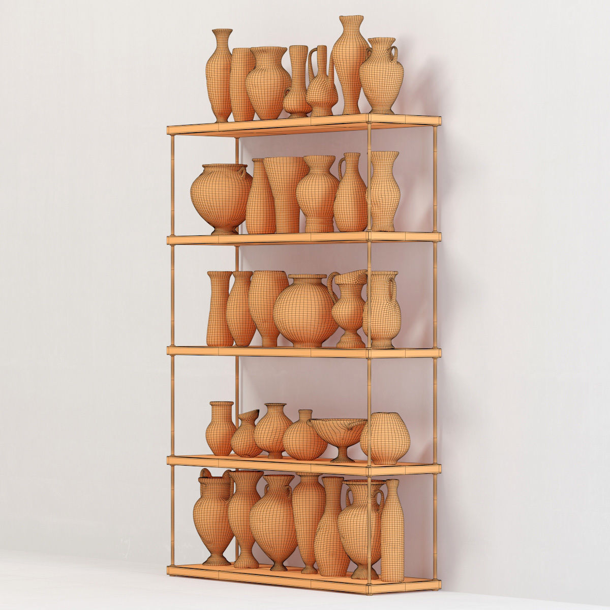 Dishes decor clay BIG collection n1 3D model_13