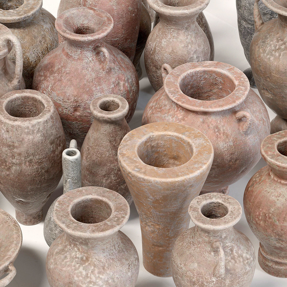 Dishes decor clay BIG collection n1 3D model_6