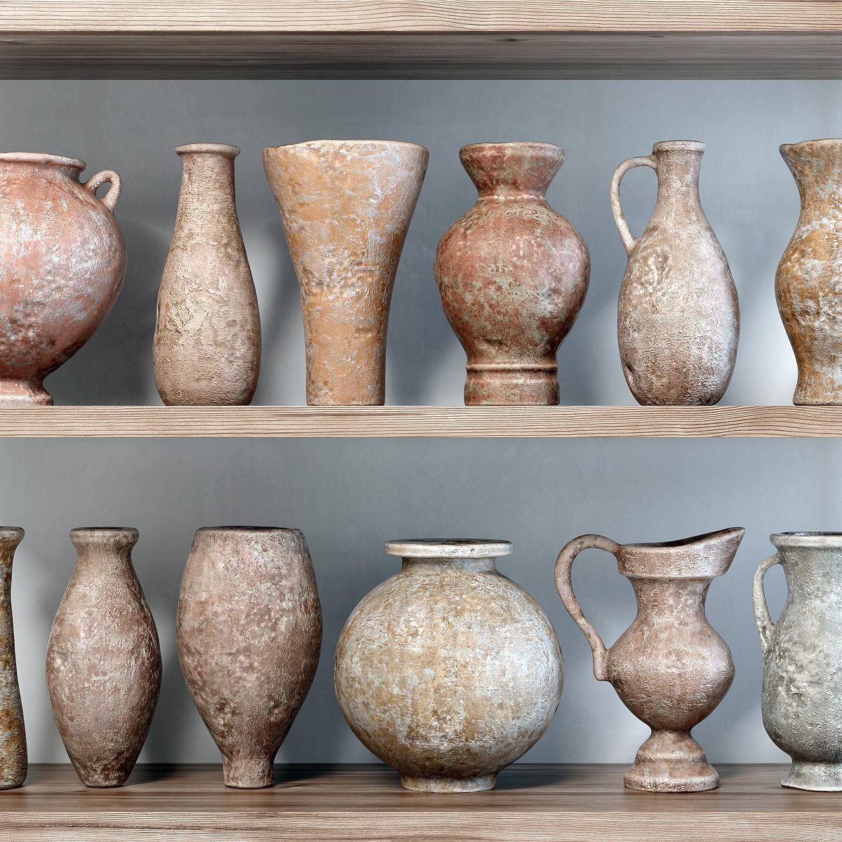 Dishes decor clay BIG collection n1 3D model_3