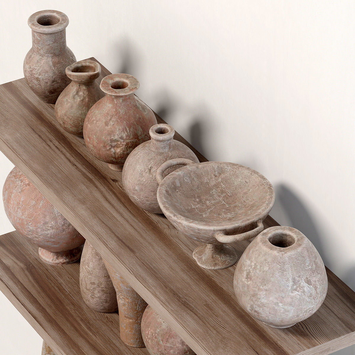 Dishes decor clay BIG collection n1 3D model_4