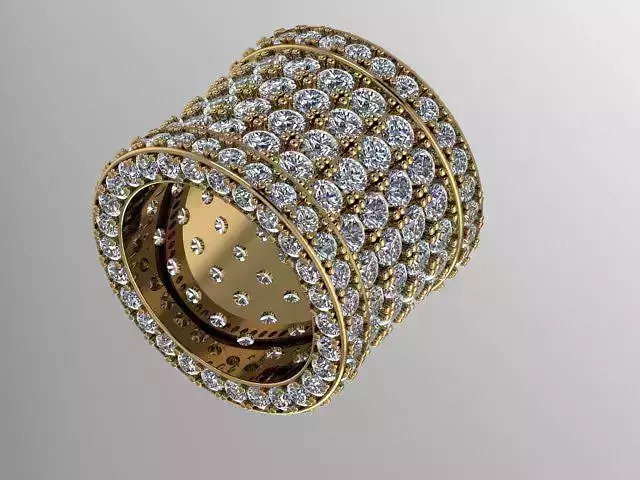 Diamond ring for men andd women 3D print model