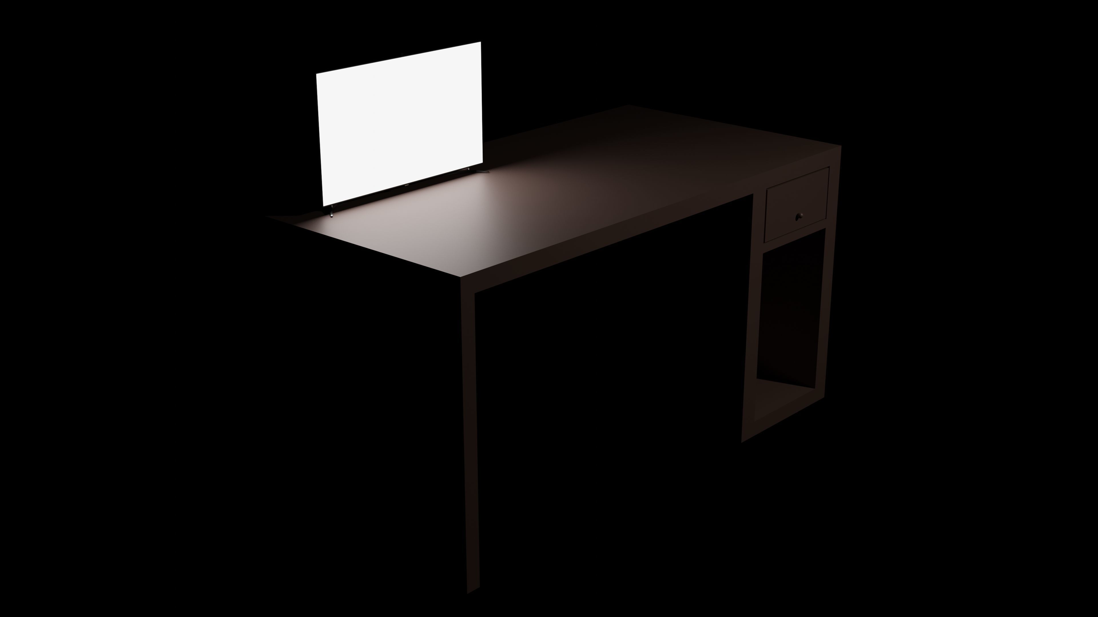 Desk Setup  Free 3D model_2