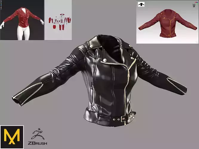 Female jacket 3D model