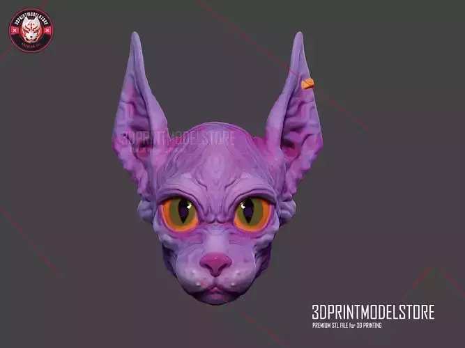 Sphynx Cat Mask Halloween Cosplay Helmet 