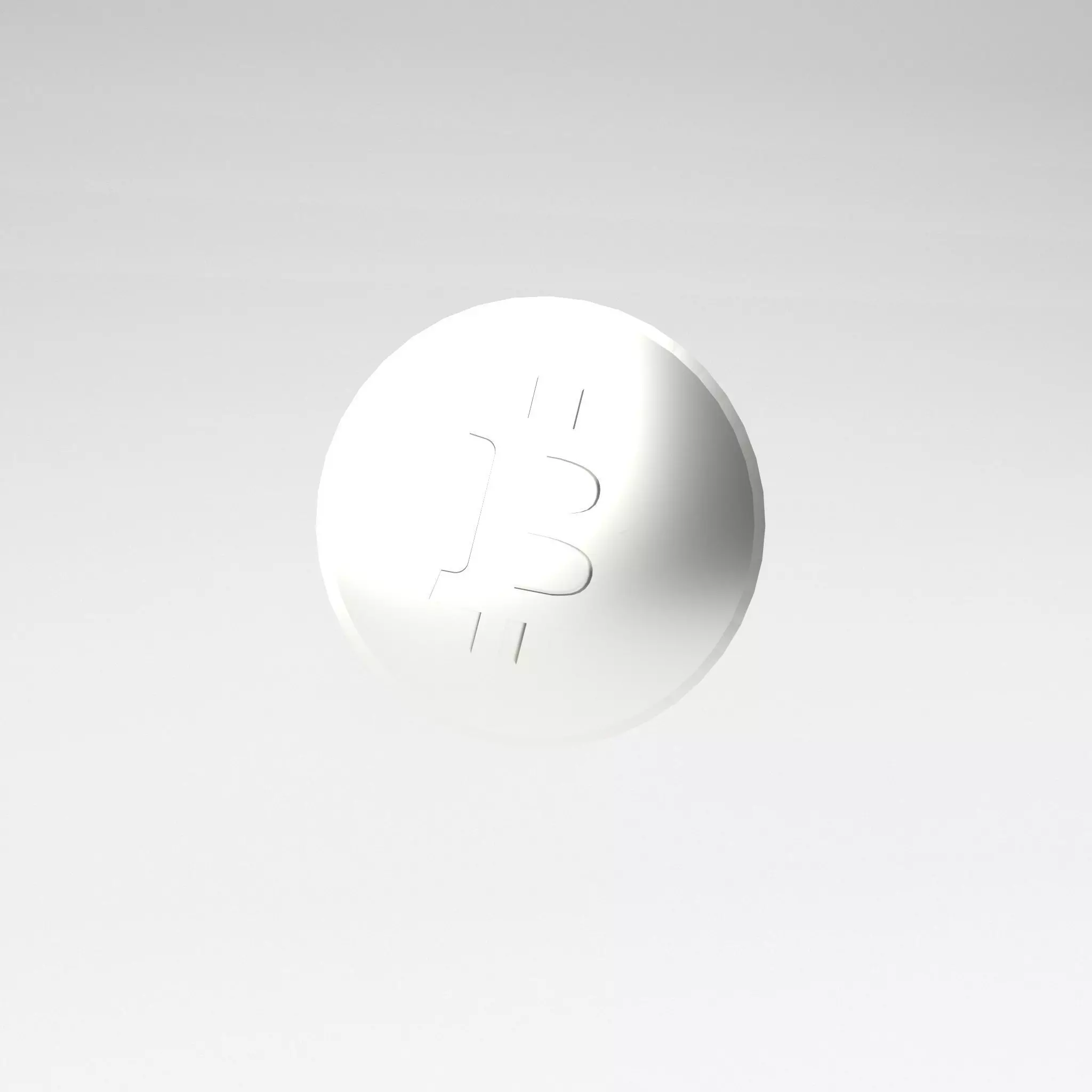 Bitcoin v1 004 Low-poly 3D model
