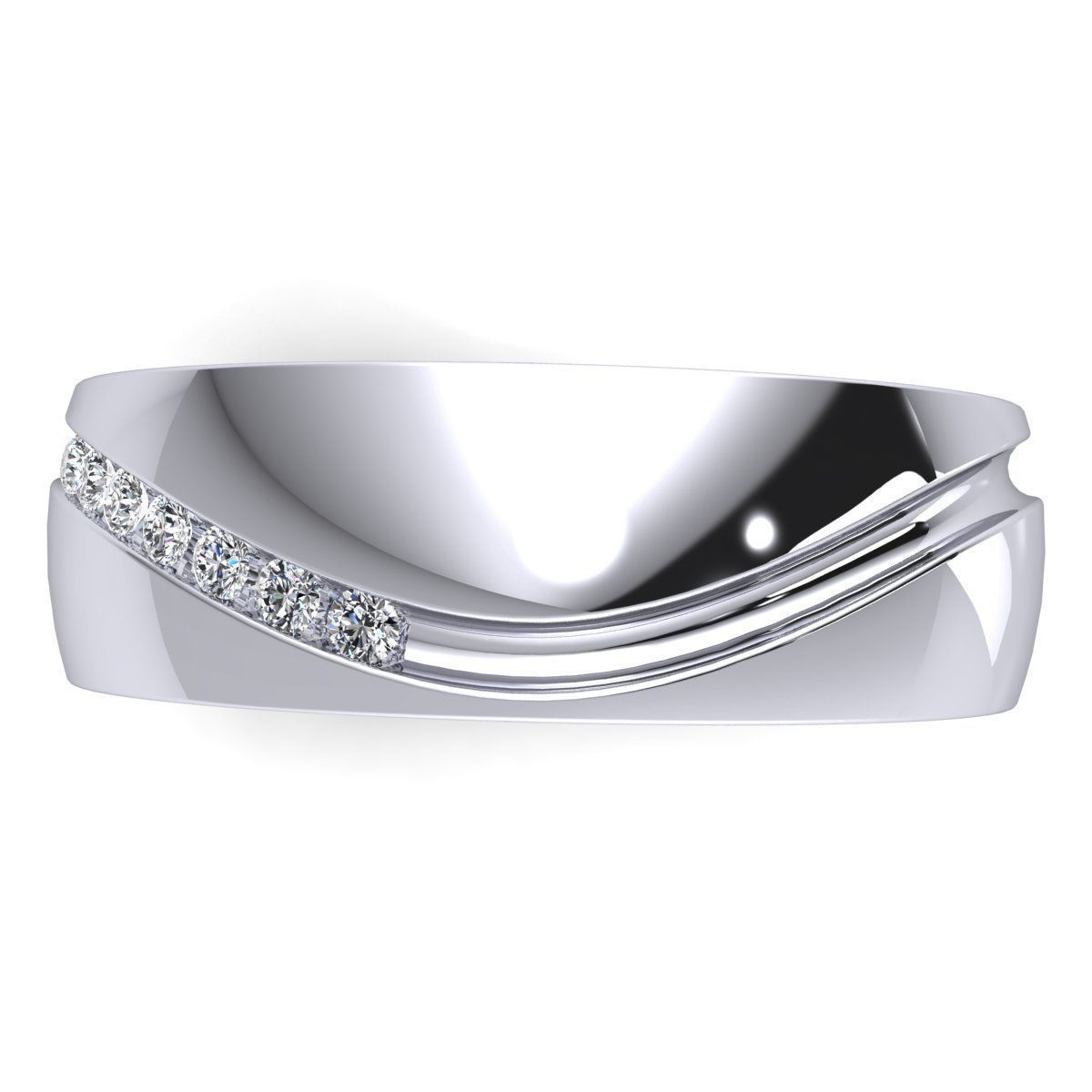 Fancy Design Diamond Ring 3d Model print 3D print model_6