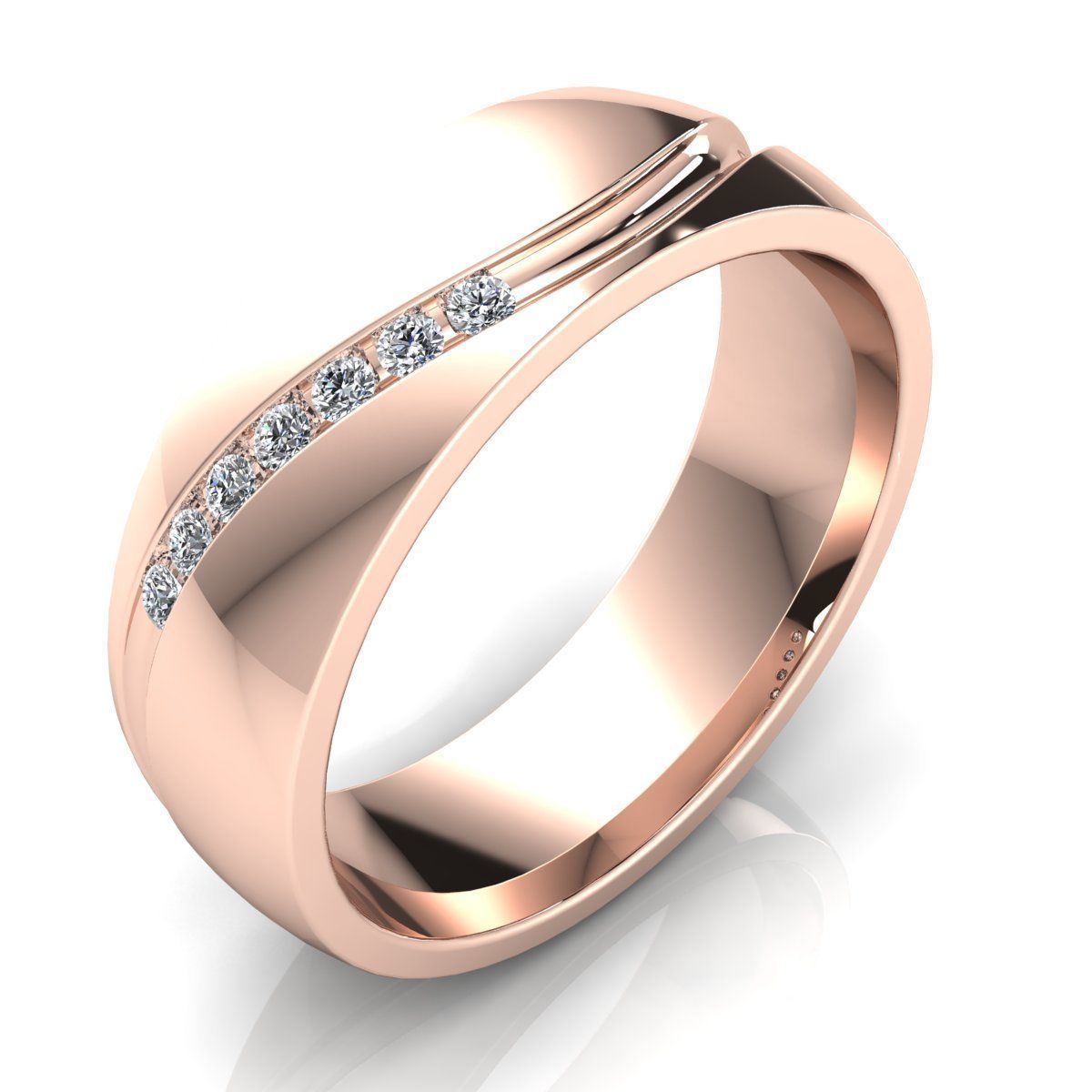 Fancy Design Diamond Ring 3d Model print 3D print model_1