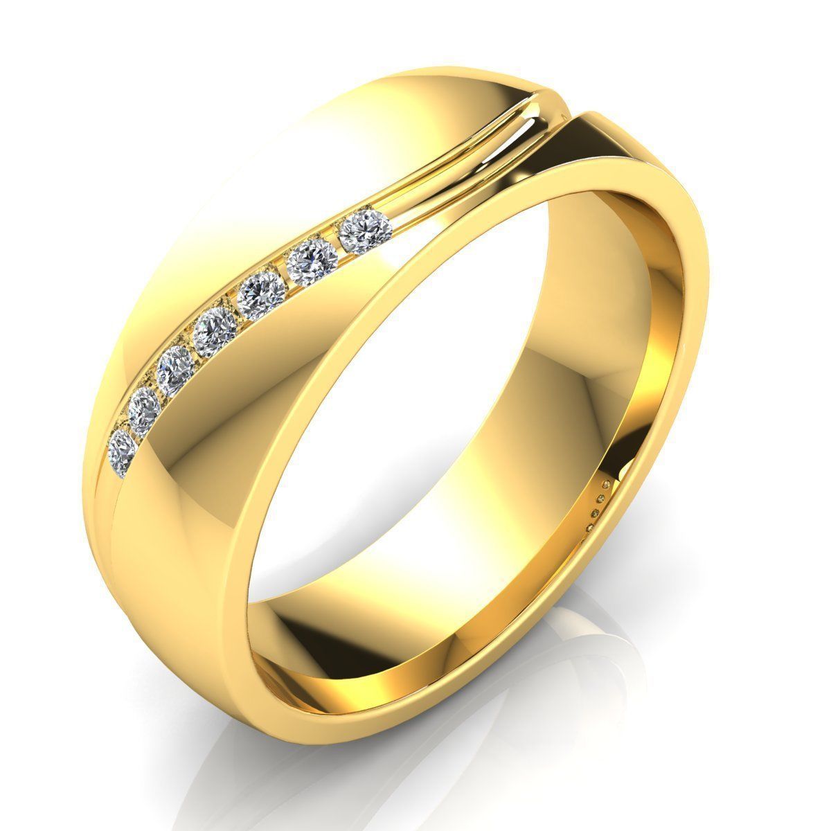 Fancy Design Diamond Ring 3d Model print 3D print model_2