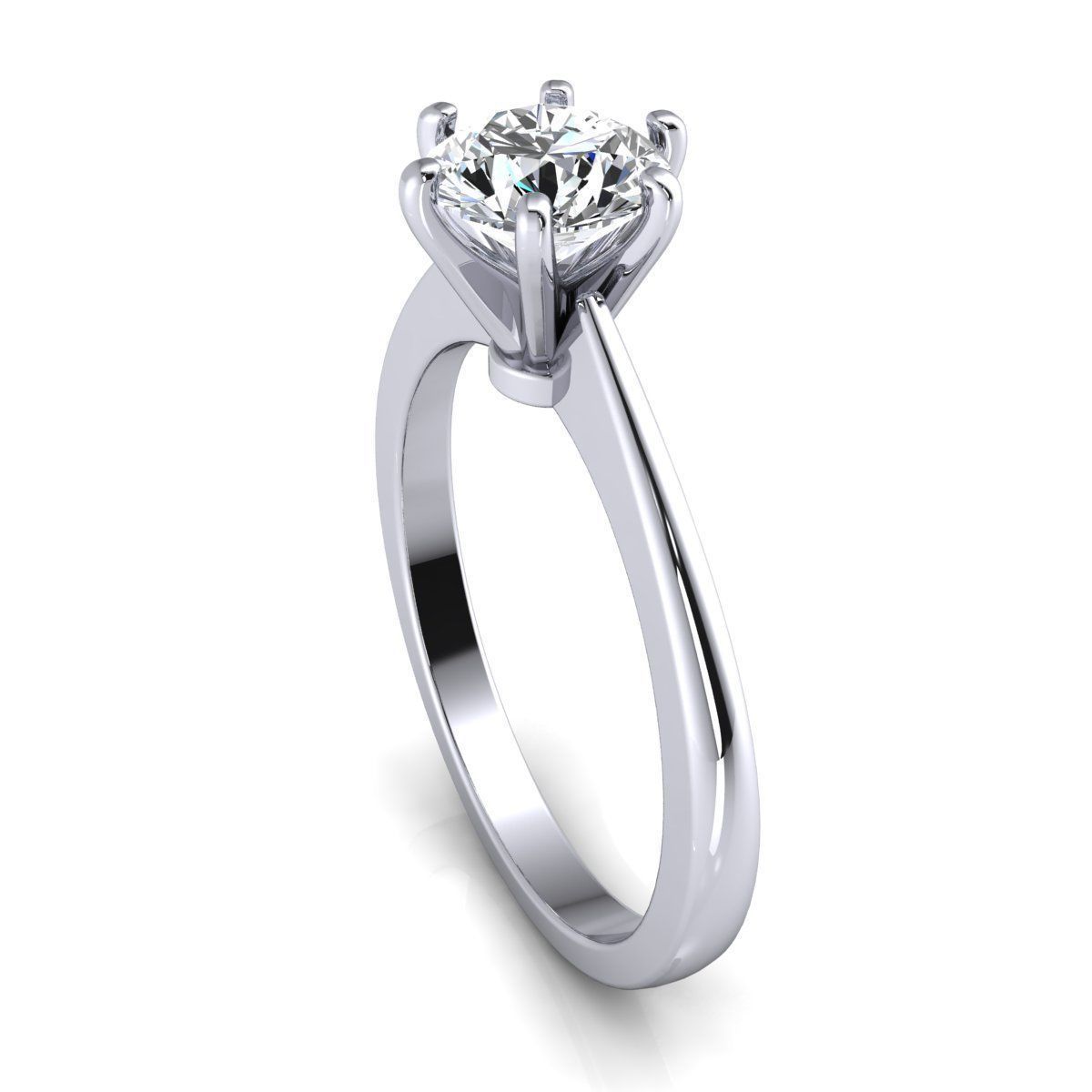 Luxury Solitaire Ring 3d Model Print 3D print model_10