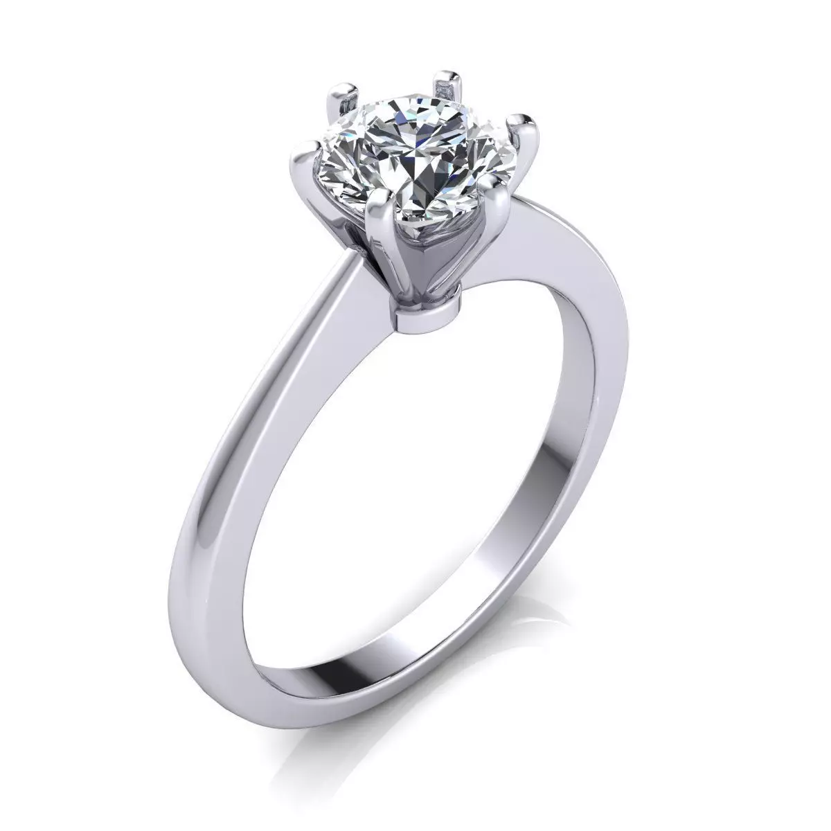 Luxury Solitaire Ring 3d Model Print 3D print model_0