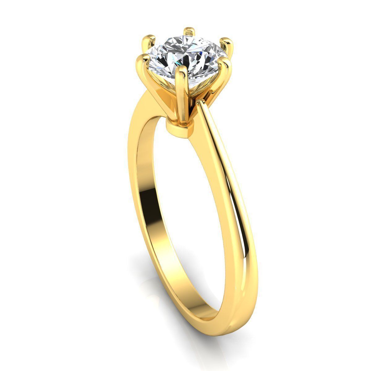 Luxury Solitaire Ring 3d Model Print 3D print model_12