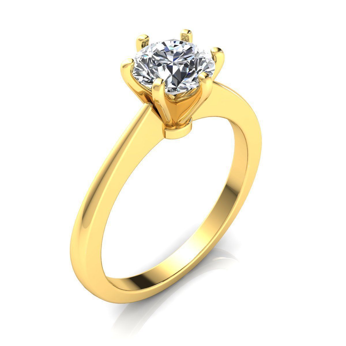 Luxury Solitaire Ring 3d Model Print 3D print model_2