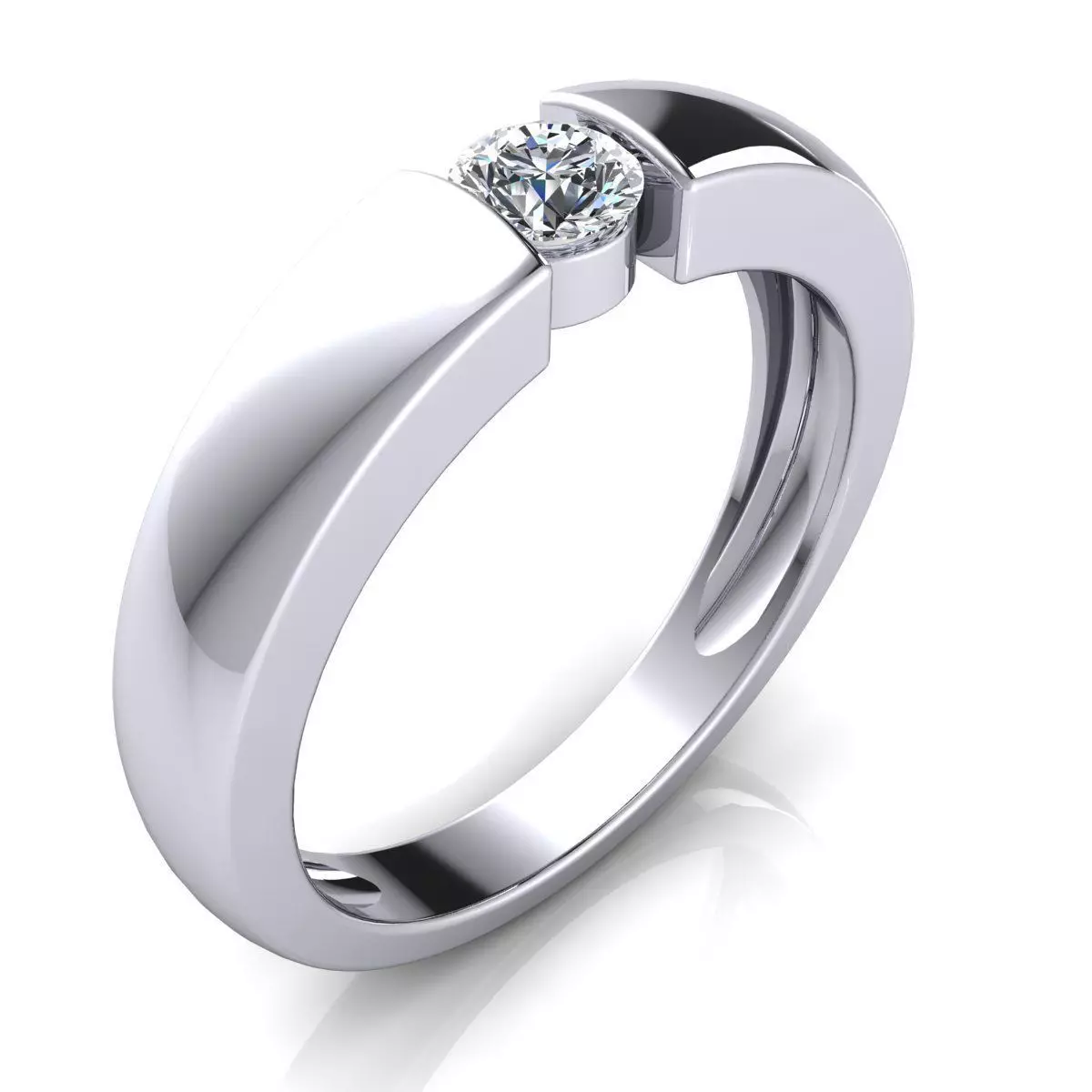 Solitaire Ring 3d Model Print Free 3D print model