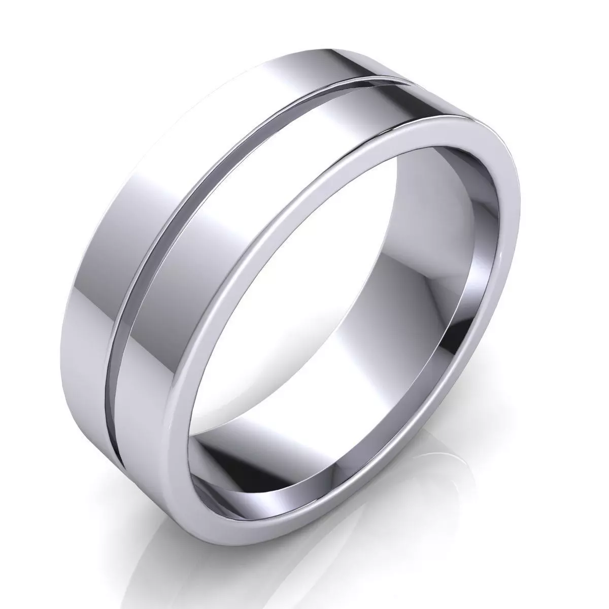 Plain Band Ring 3D print model_0