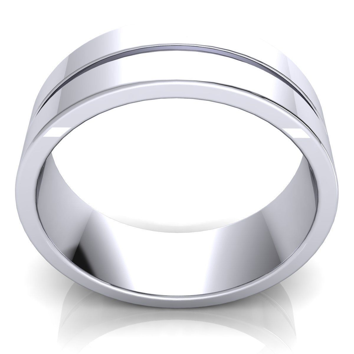 Plain Band Ring 3D print model_3