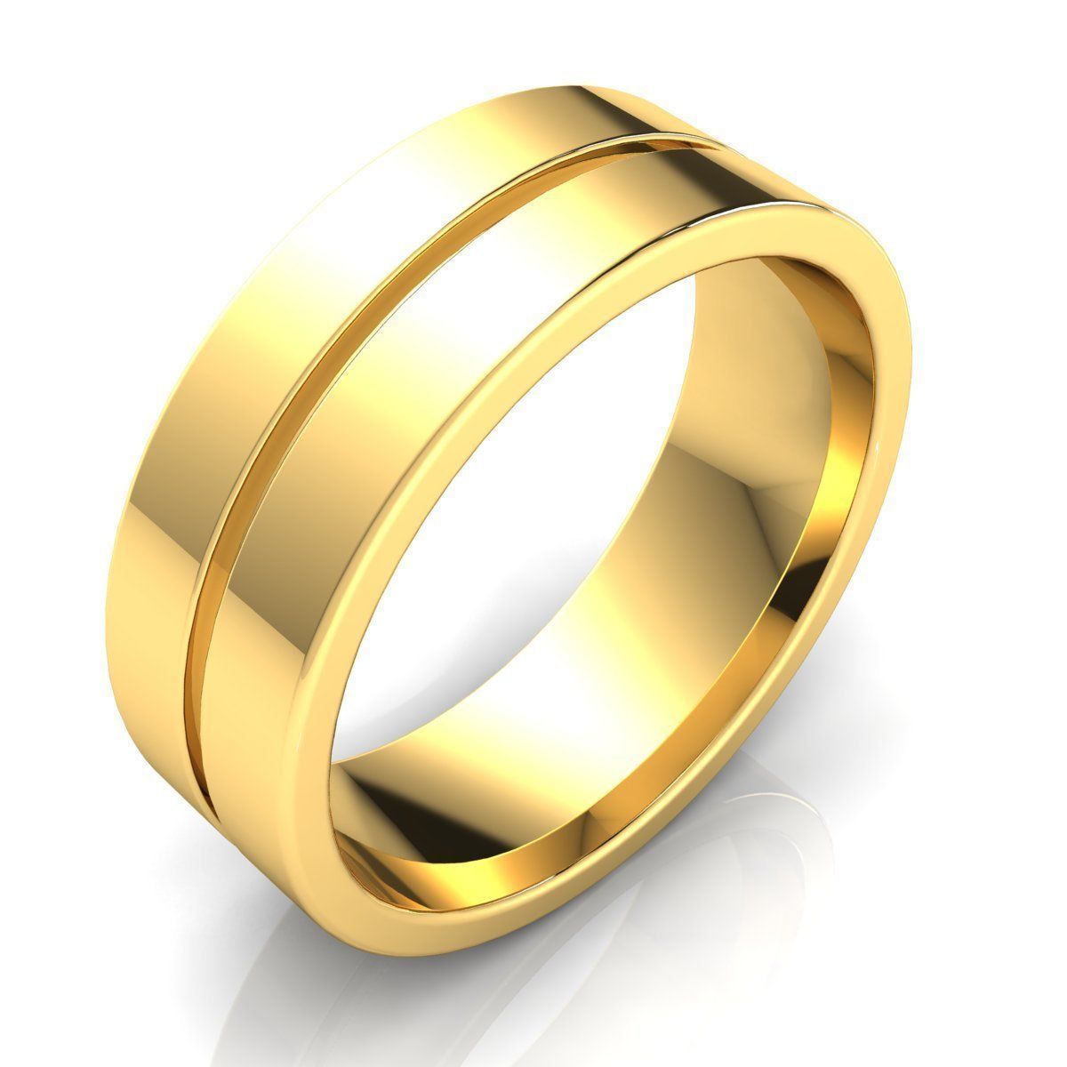 Plain Band Ring 3D print model_2
