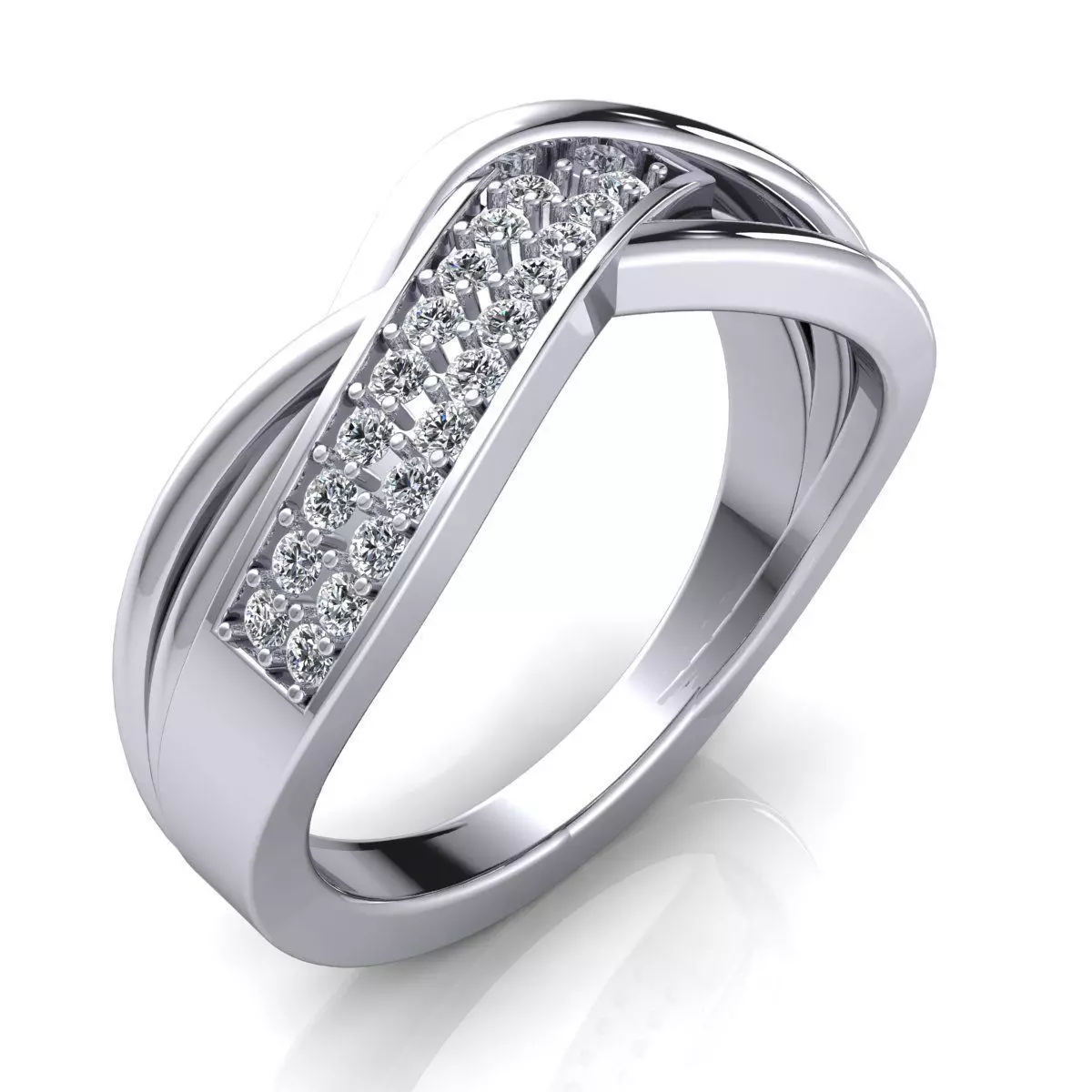 luxury Diamond Ring 3d Model print 3D print model_0