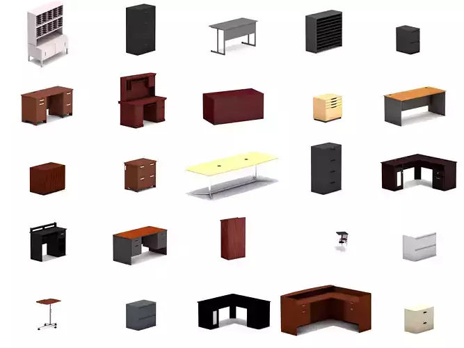 Pack of 100 Office Furniture props 