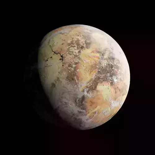 Desert Planet - Dune - Tatooine - Alien Planet 8k Low-poly 3D model