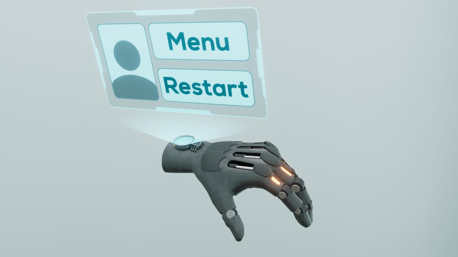 Sci Fi VR Hand Low-poly 3D model_9