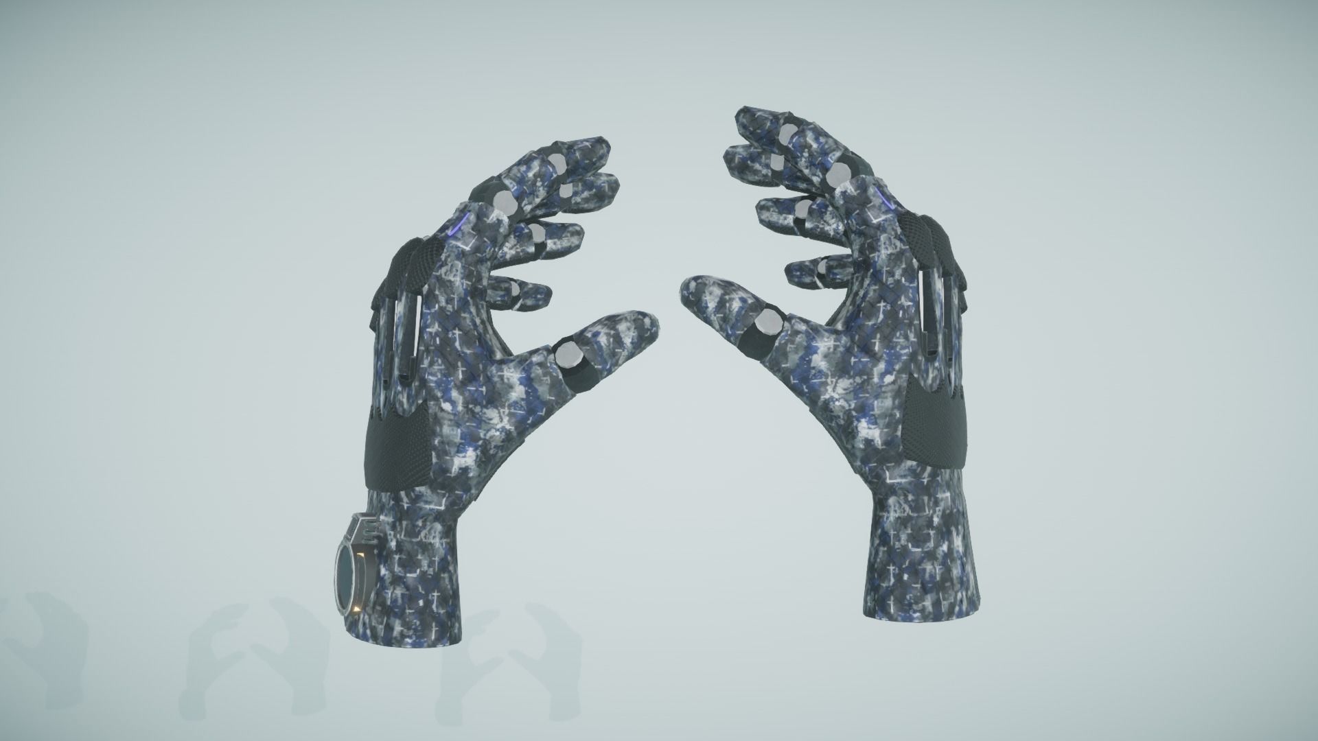 Sci Fi VR Hand Low-poly 3D model_3