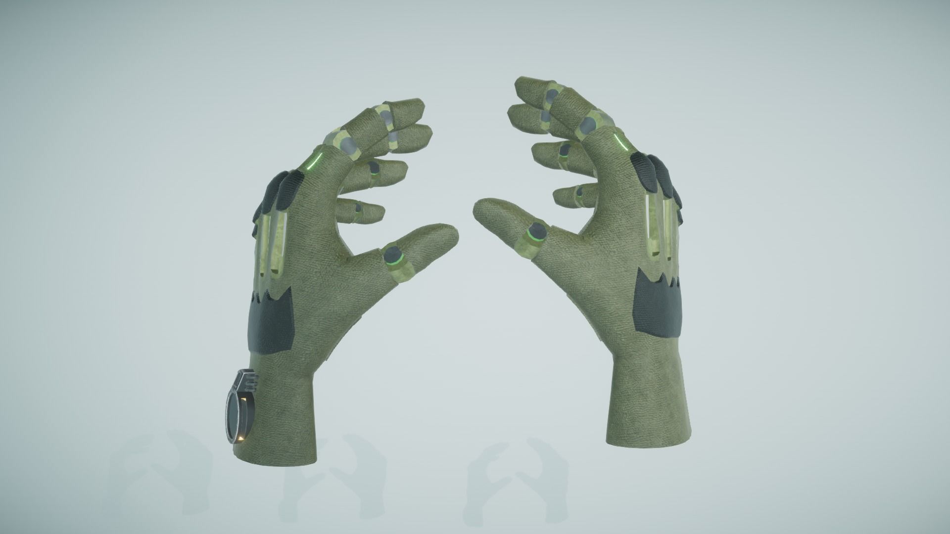 Sci Fi VR Hand Low-poly 3D model_1