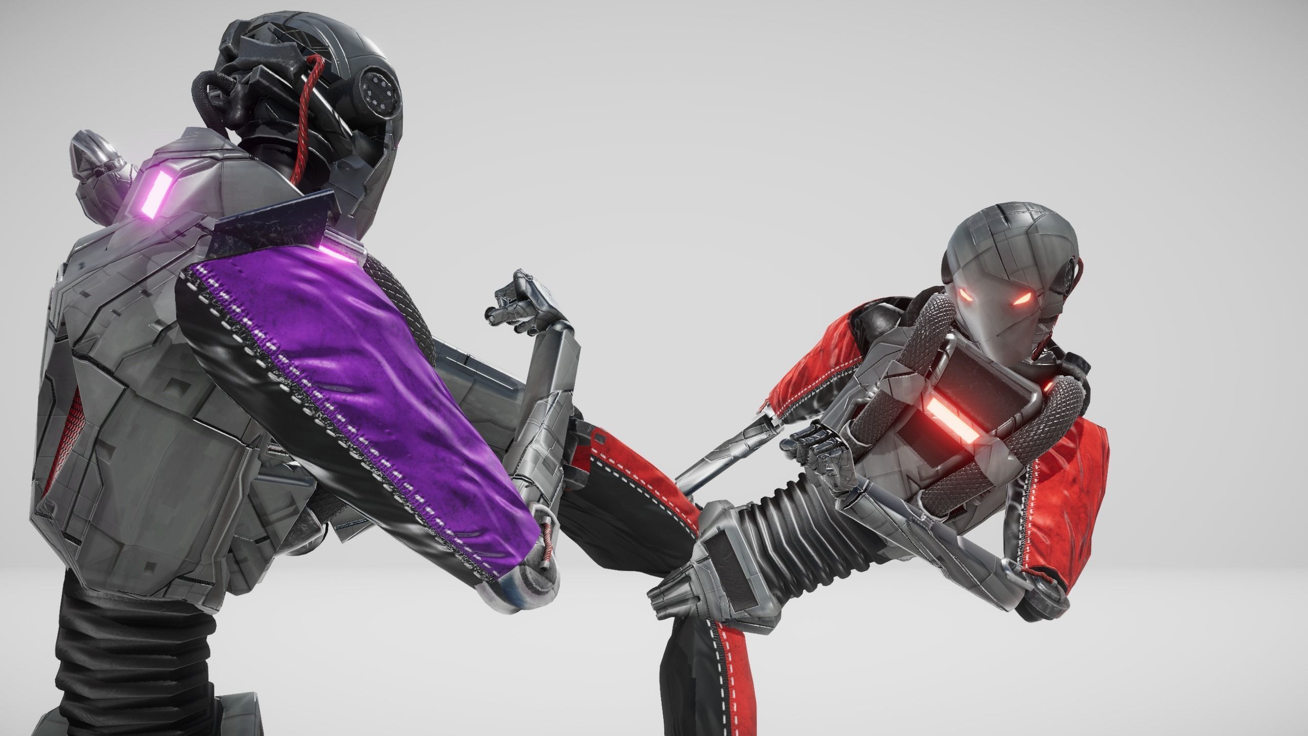 Sci fi Humanoid Robot Low-poly 3D model_7