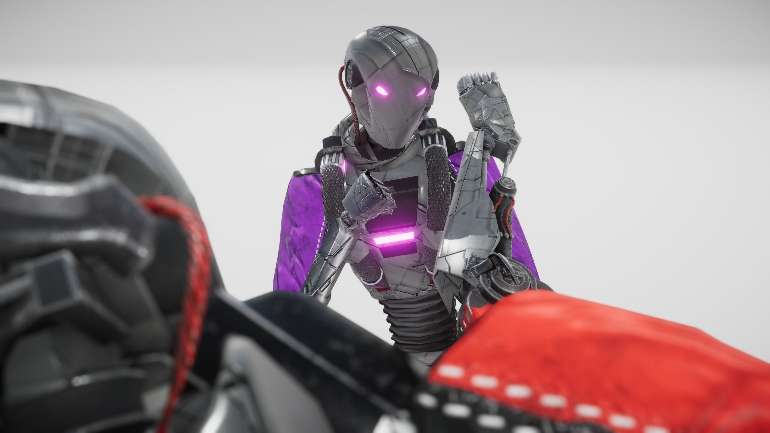 Sci fi Humanoid Robot Low-poly 3D model_6