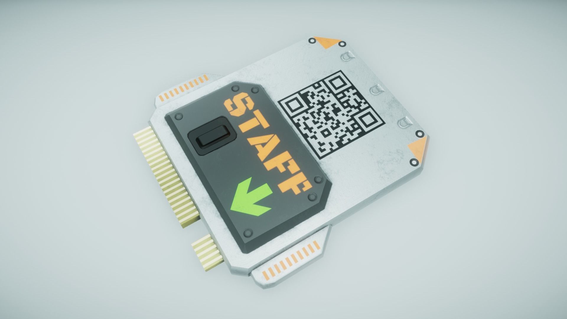 Sci fi Chip Free low-poly 3D model_1