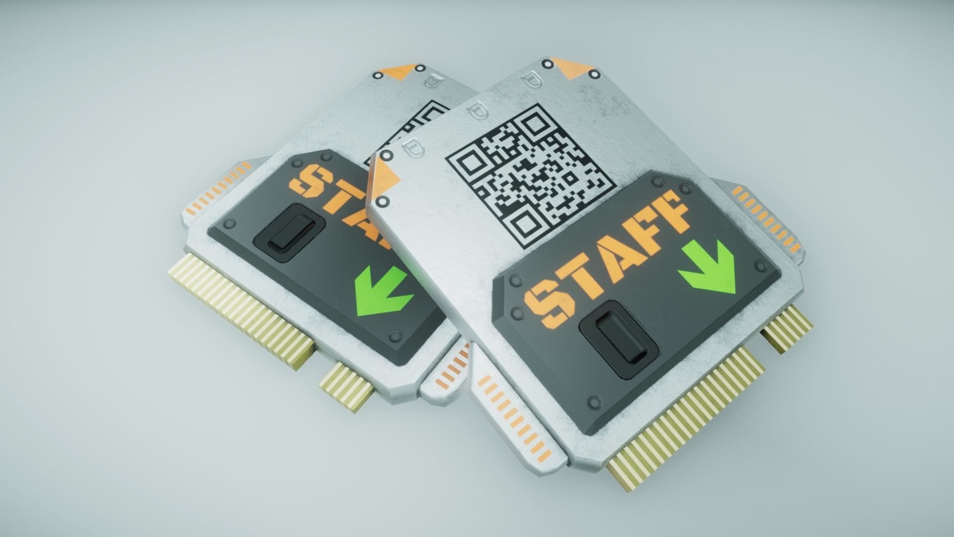 Sci fi Chip Free low-poly 3D model_2