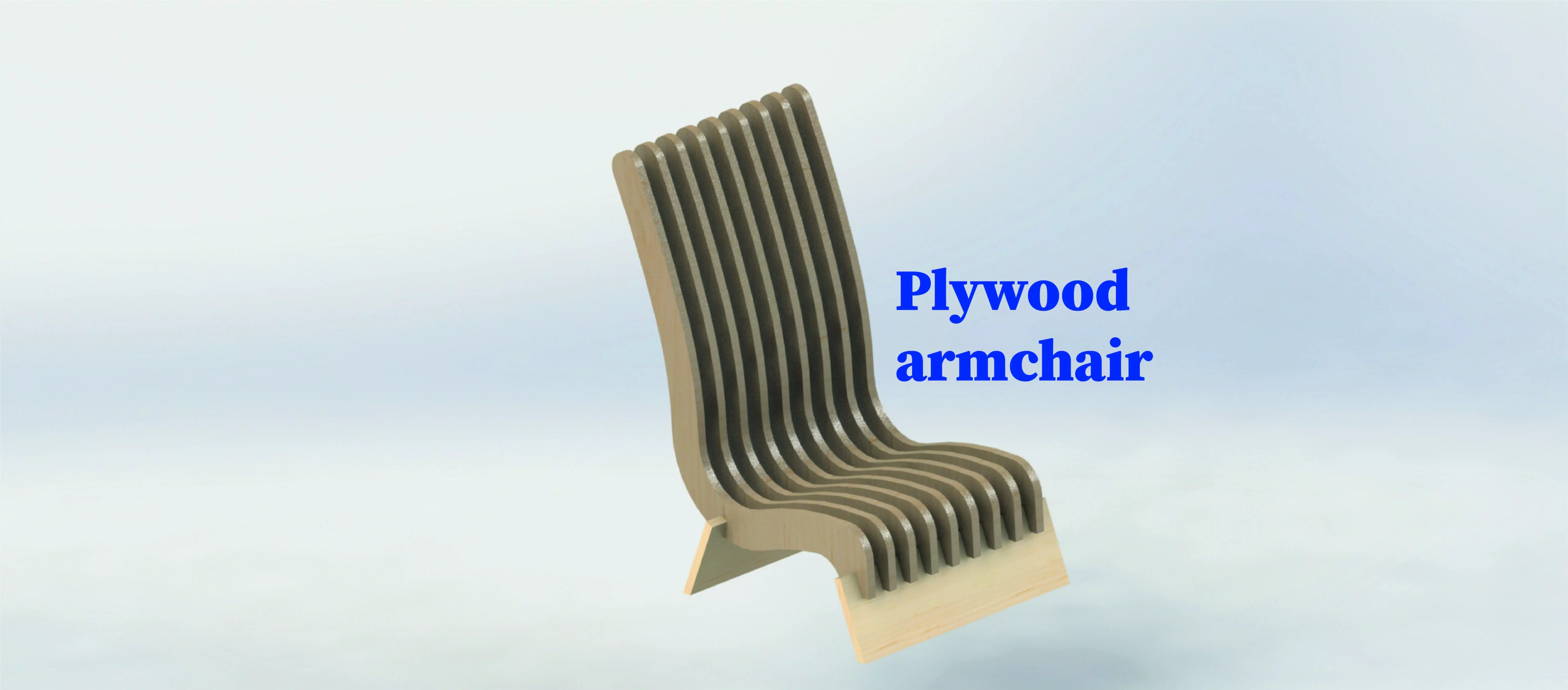 Plywood armchair 3D print model