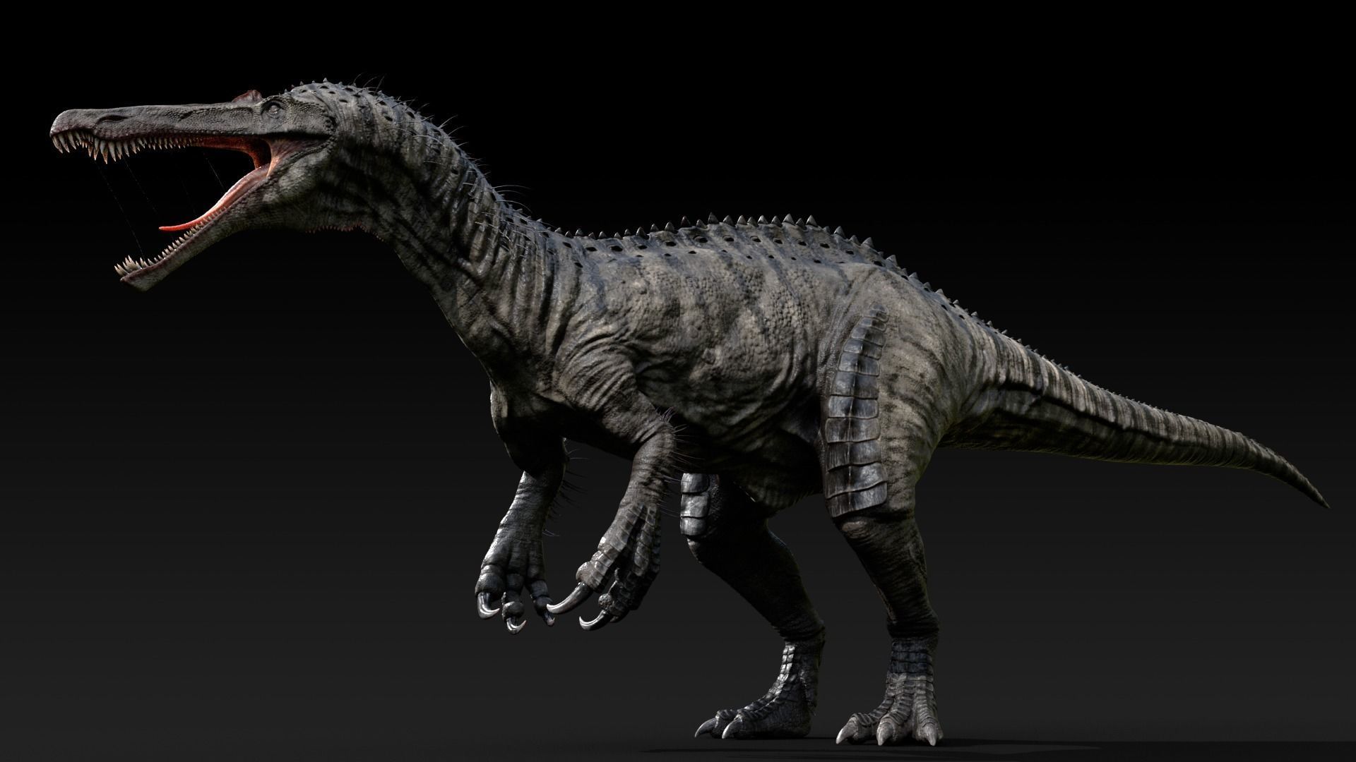 Suchomimus tenerensis Low-poly 3D model_2