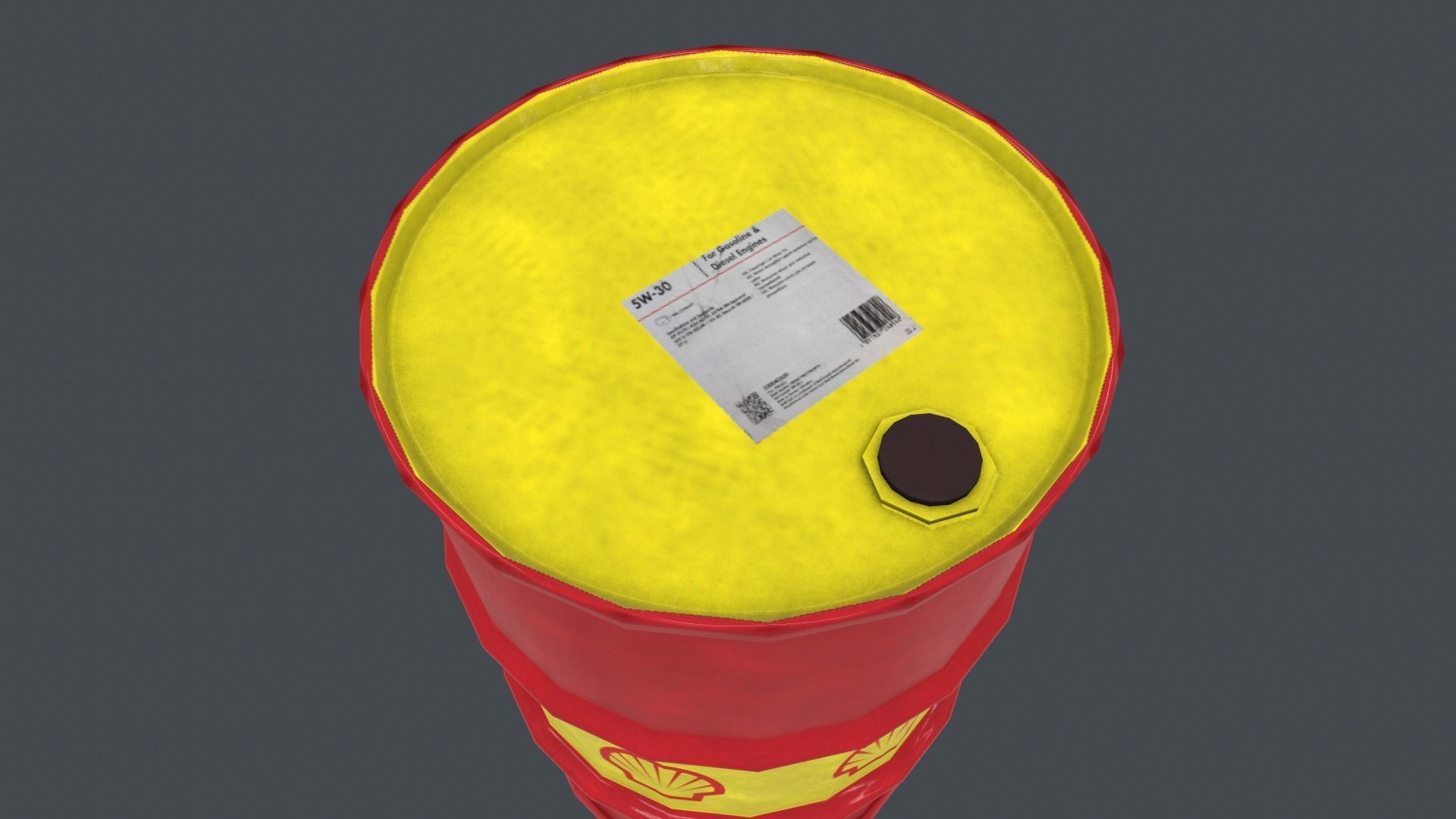 Shell Barrel 3 in 1 Low Poly Low-poly 3D model_4