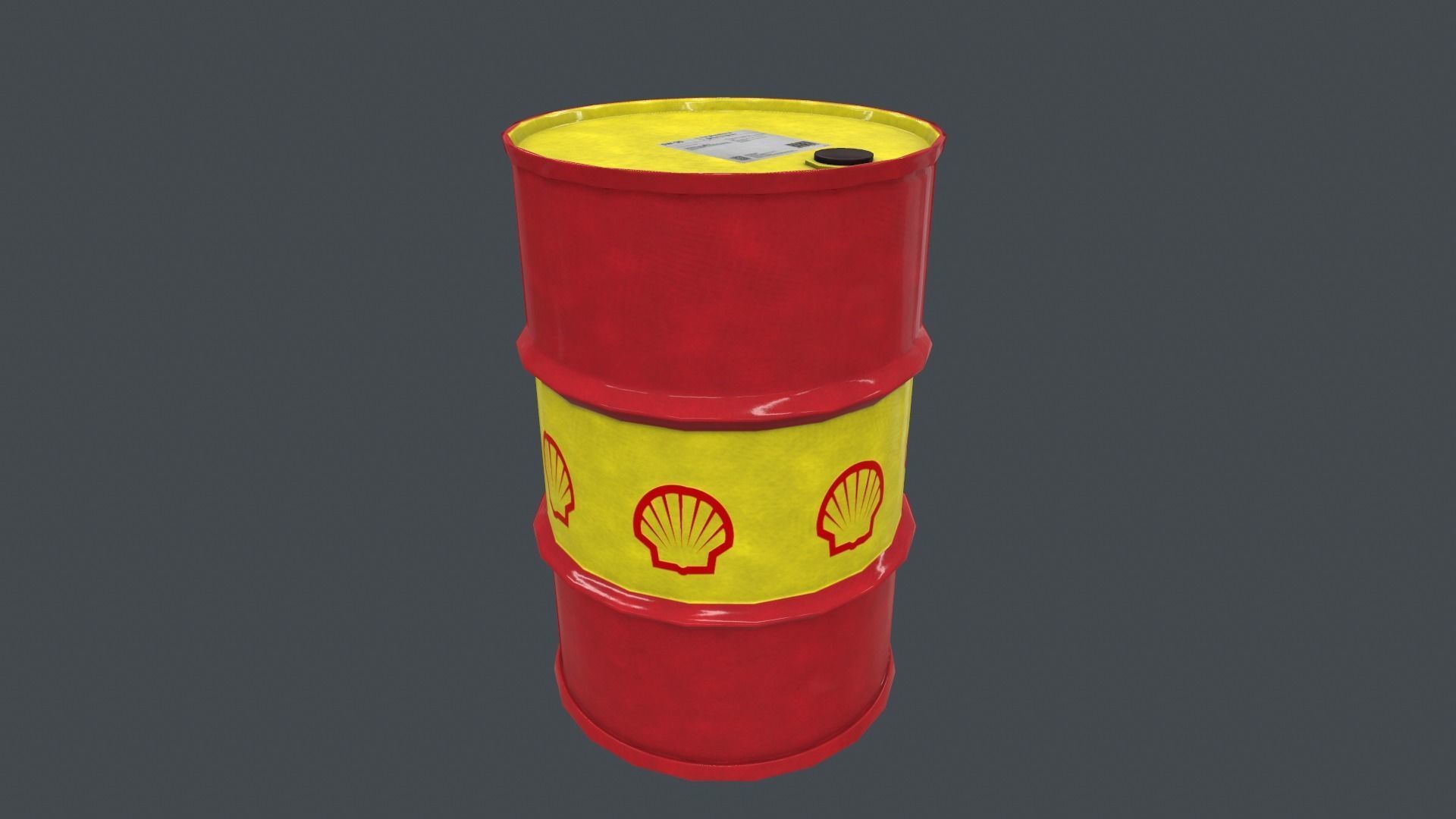 Shell Barrel 3 in 1 Low Poly Low-poly 3D model_2