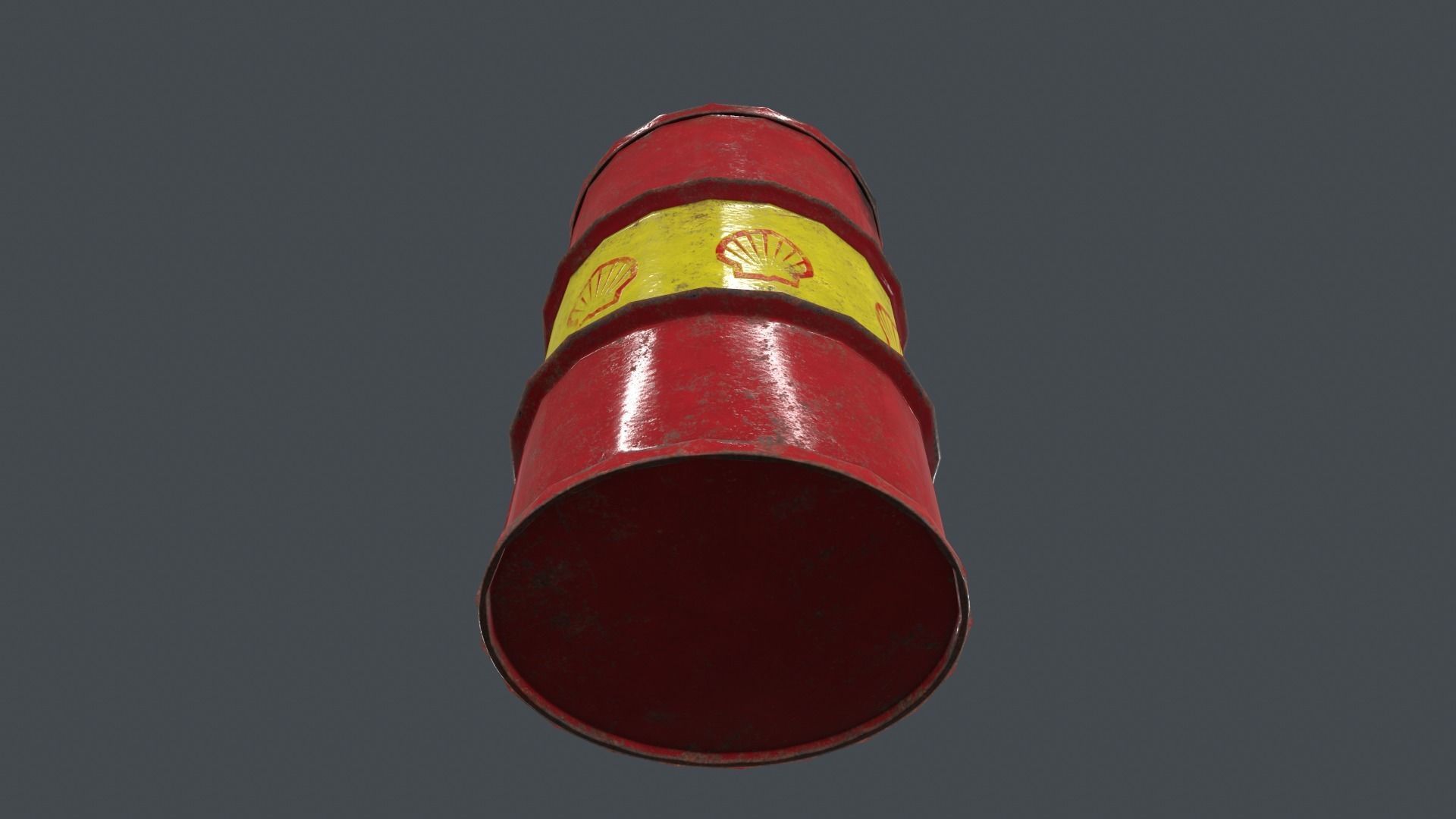 Shell Barrel 3 in 1 Low Poly Low-poly 3D model_7