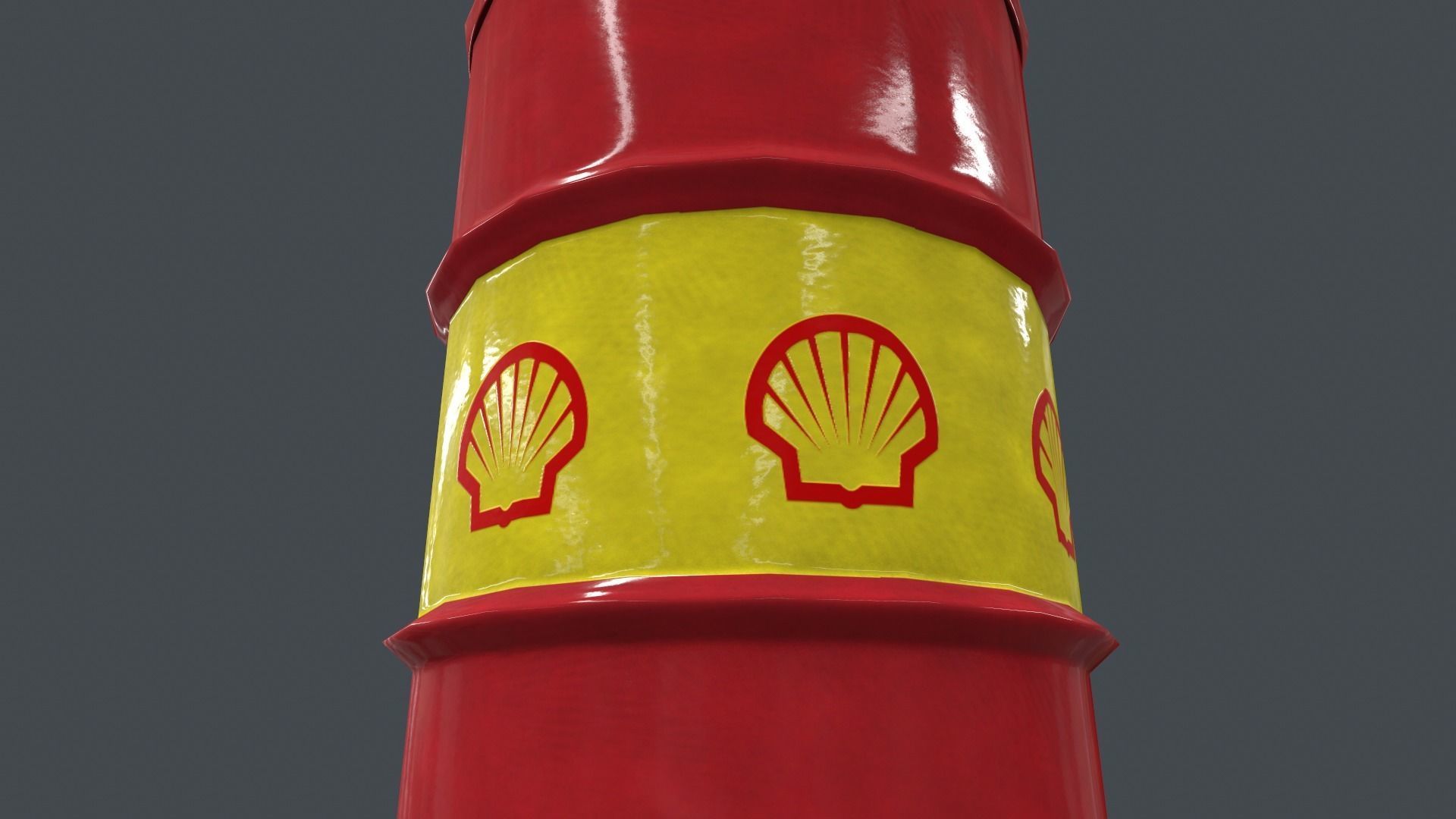 Shell Barrel 3 in 1 Low Poly Low-poly 3D model_3