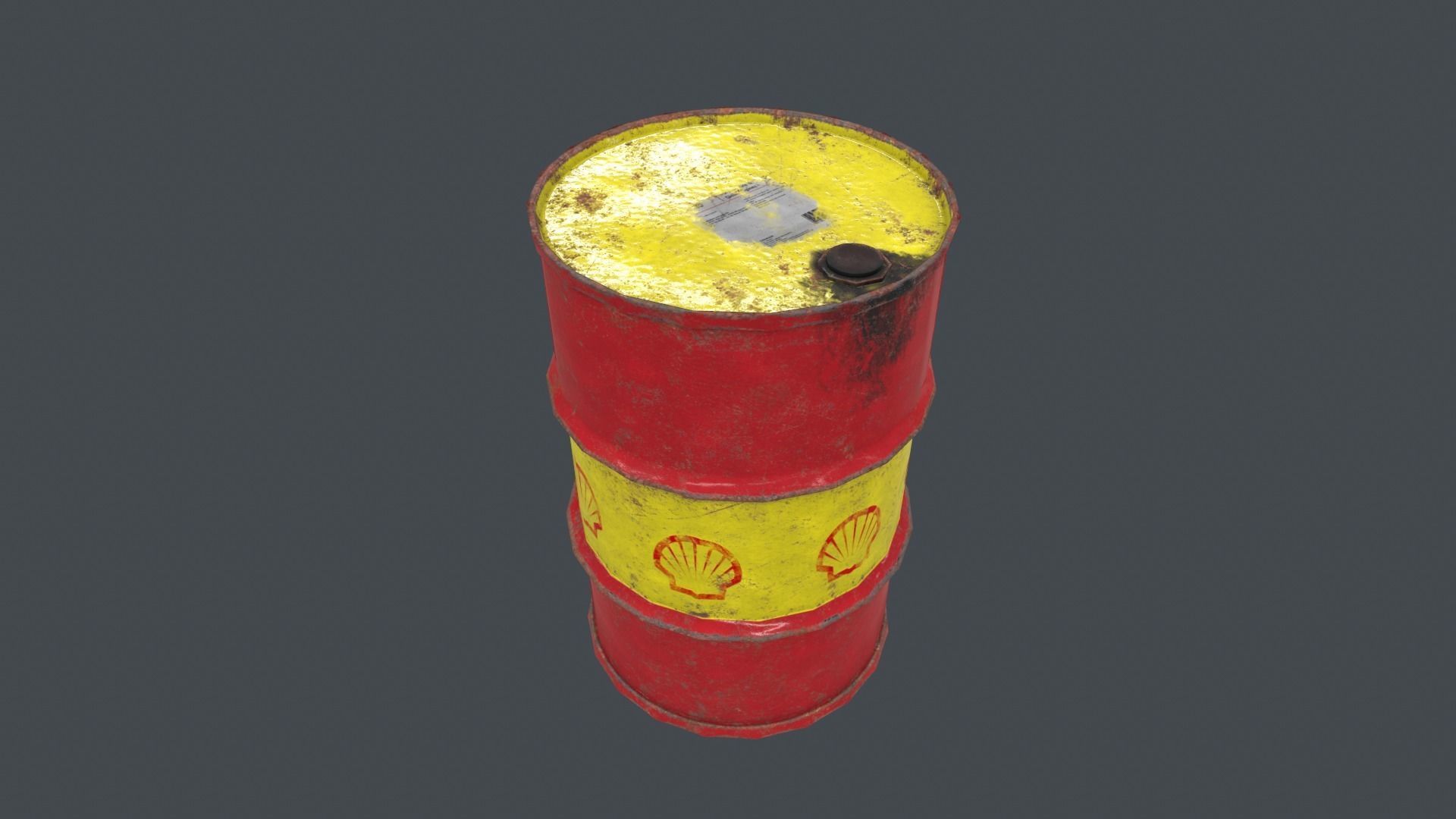 Shell Barrel 3 in 1 Low Poly Low-poly 3D model_6