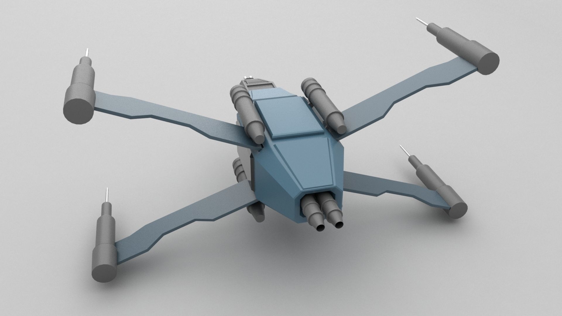 sapceship star wars spaceship Low-poly 3D model_1