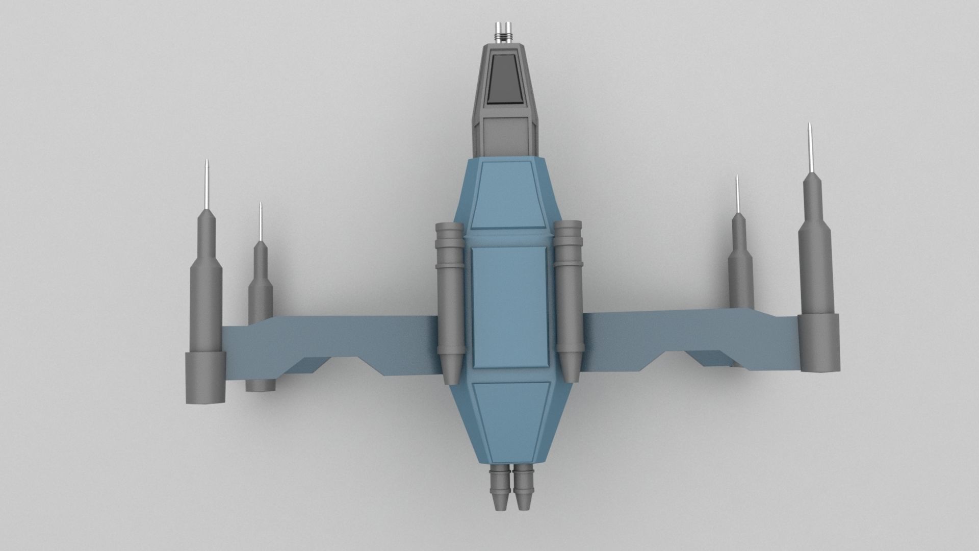 sapceship star wars spaceship Low-poly 3D model_2