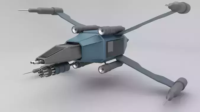 sapceship star wars spaceship Low-poly 3D model