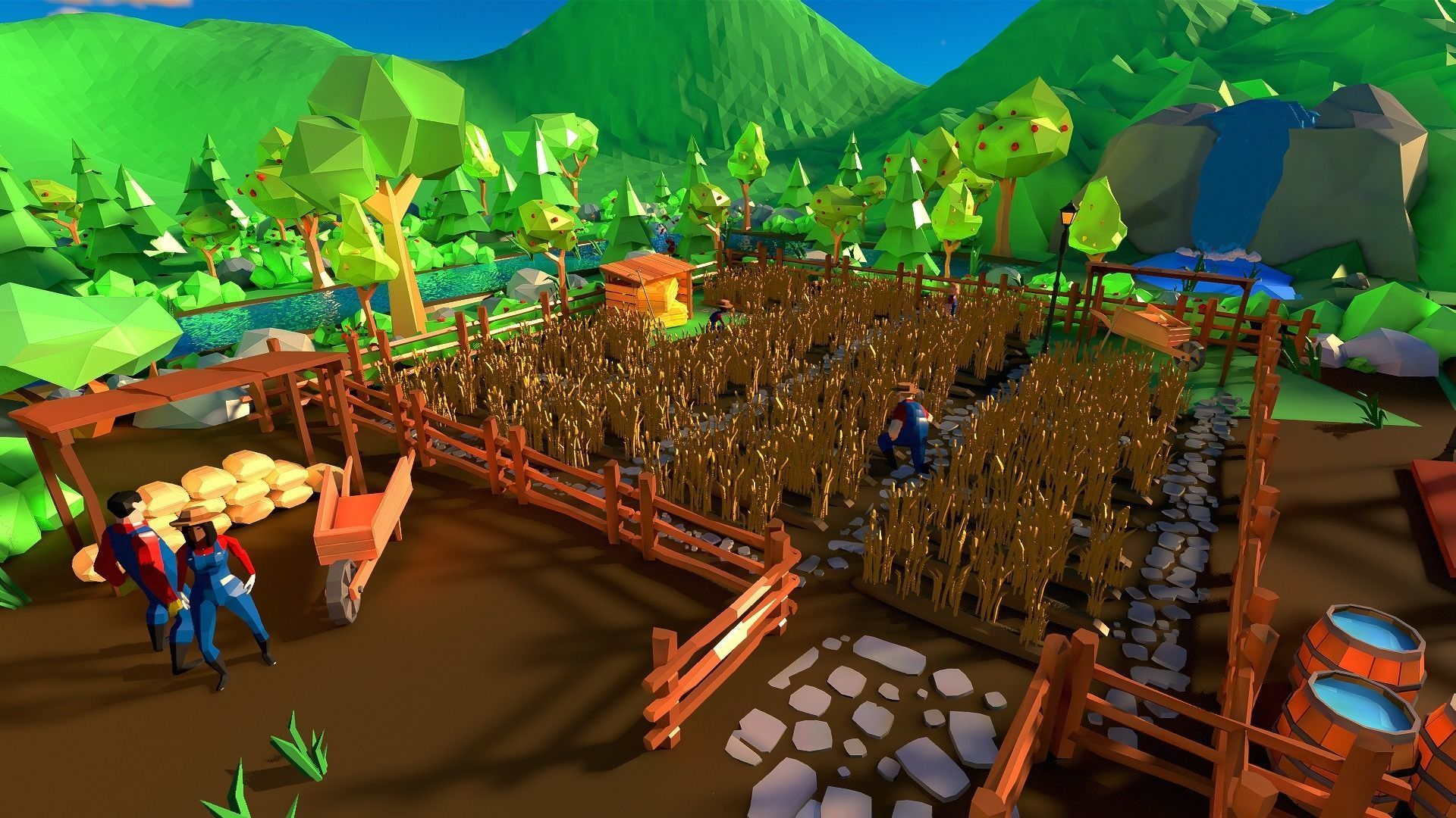 Village Low-poly 3D model_13