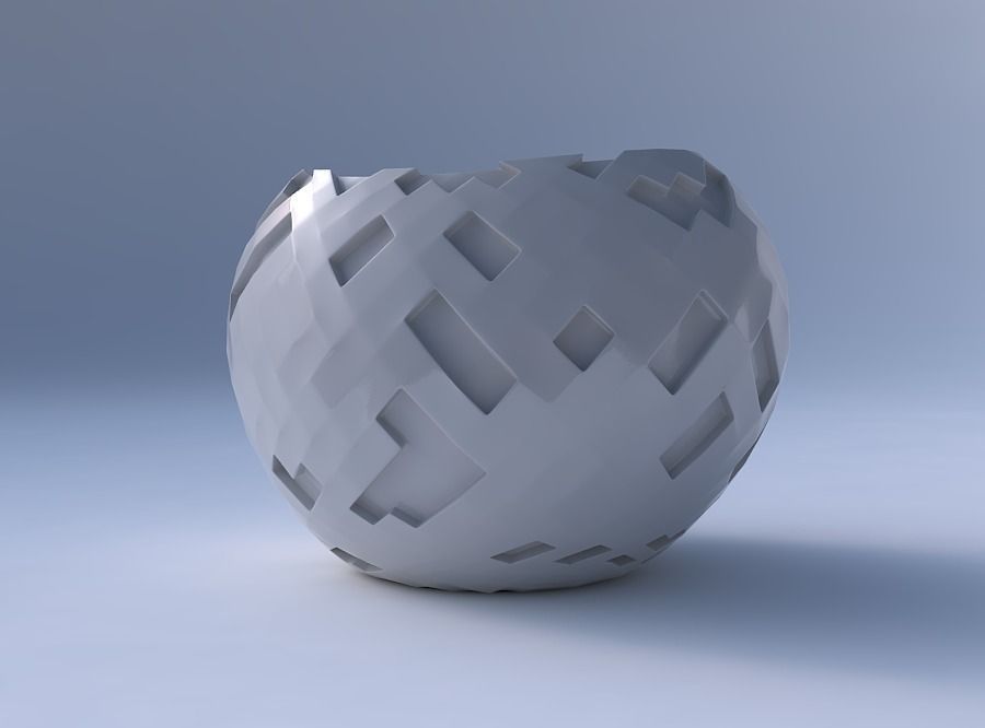 Bowl compressed 2 with cavities 3D print model_4